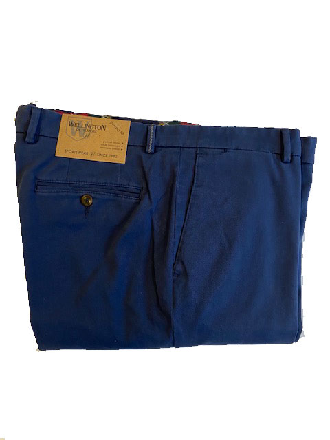 Wellington Katoenen Pantalon Blauw