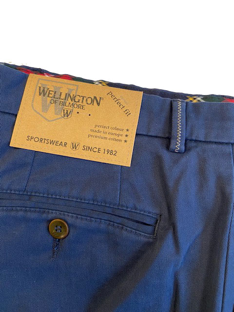 Wellington Katoenen Pantalon Blauw