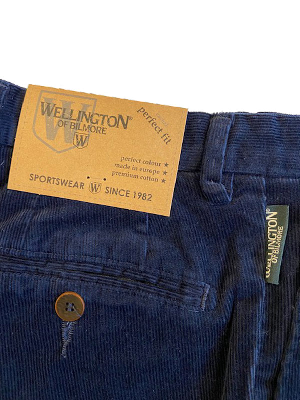 Wellington Pantalon Rib Blauw