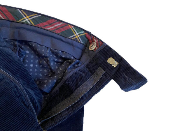 Wellington Pantalon Rib Blauw