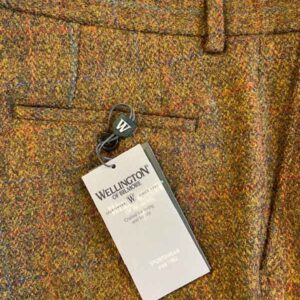 Harris Tweed Pantalon Oker met Lichte Overruit