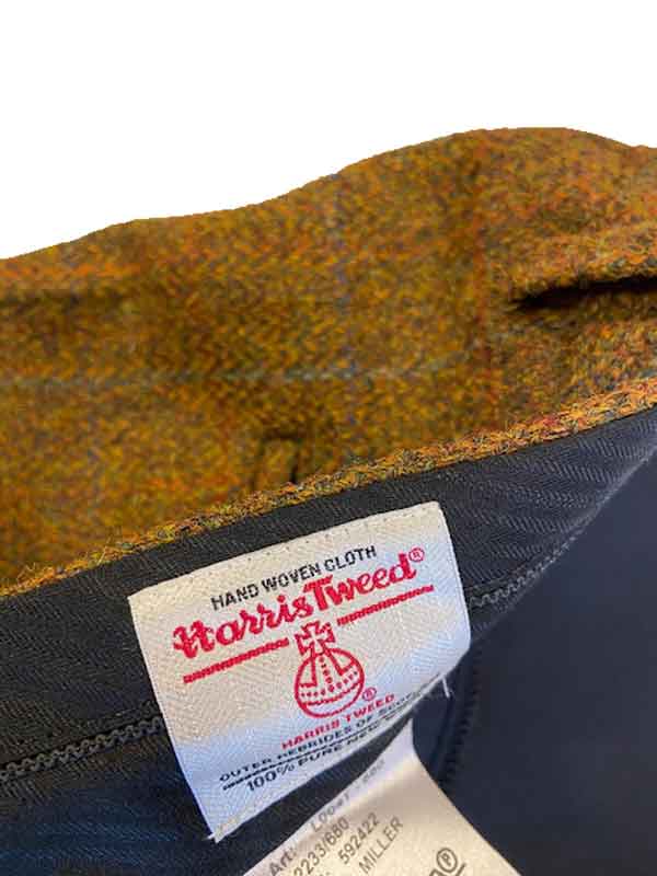 Harris Tweed Pantalon Oker met Lichte Overruit