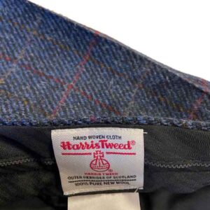 Harris Tweed Pantalon Blauw Met Overruit