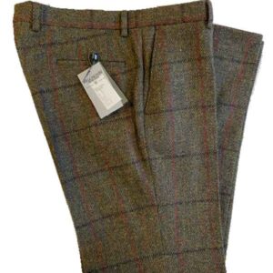 Harris Tweed Pantalon Groen met Overruit