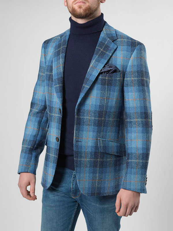 Harris Tweed Sakko Blau 612