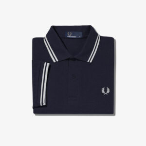 FRED PERRY, POLO, NAVY/WHITE/WHITE