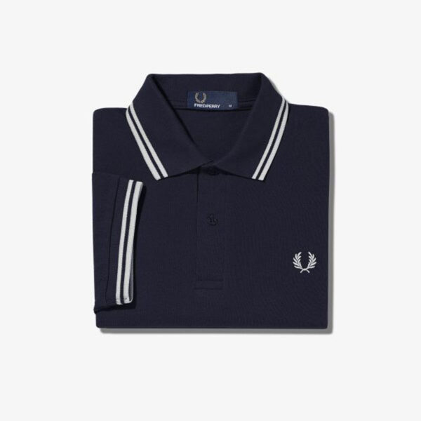 FRED PERRY, POLO, NAVY/WHITE/WHITE