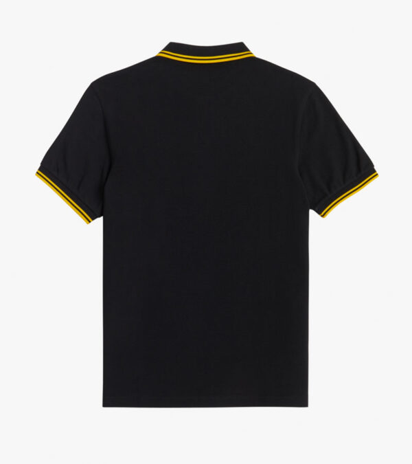 FRED PERRY, POLO, BLACK / YELLOW