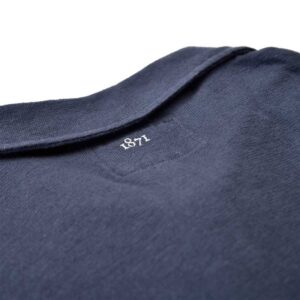 BLACK & BLUE 1871, LANGE MOUW POLO SHIRT BLAUW