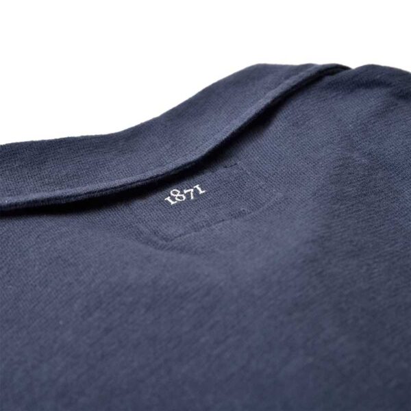 BLACK & BLUE 1871, LANGE MOUW POLO SHIRT BLAUW