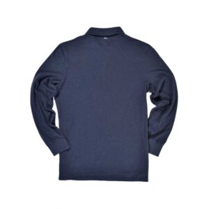 BLACK & BLUE 1871, LANGE MOUW POLO SHIRT BLAUW