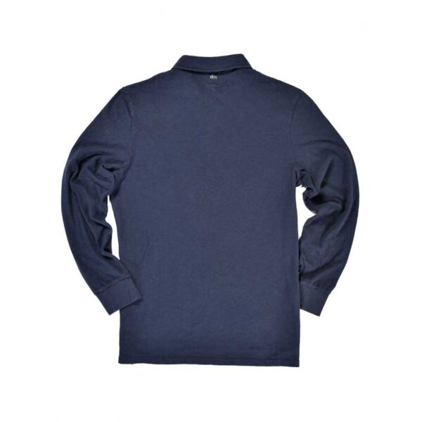 BLACK & BLUE 1871, LANGE MOUW POLO SHIRT BLAUW