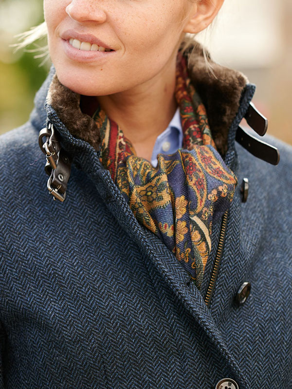 Wellington, Tweed damesjas Blauw Visgraat