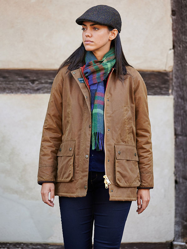 Wellington Waterafstotende Dames Wax jas, Camel