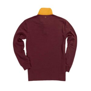 Classic Burgundy With Gold Collar 1871 Rugby Shirt