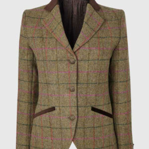 Tweed Damenjacke Louise Jacke – Pink Karo