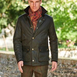 Wellington Water Resistant Wax Jacket, grün