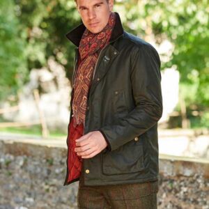 Wellington Water Resistant Wax Jacket, grün