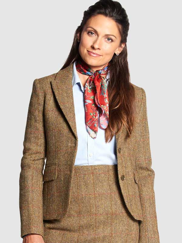 Harris Tweed Dames Jasje Tammy Jacket - Mustard