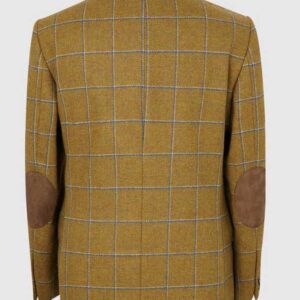 Tweed Sakko Senfgelb/Blau Yorkshire Tweed