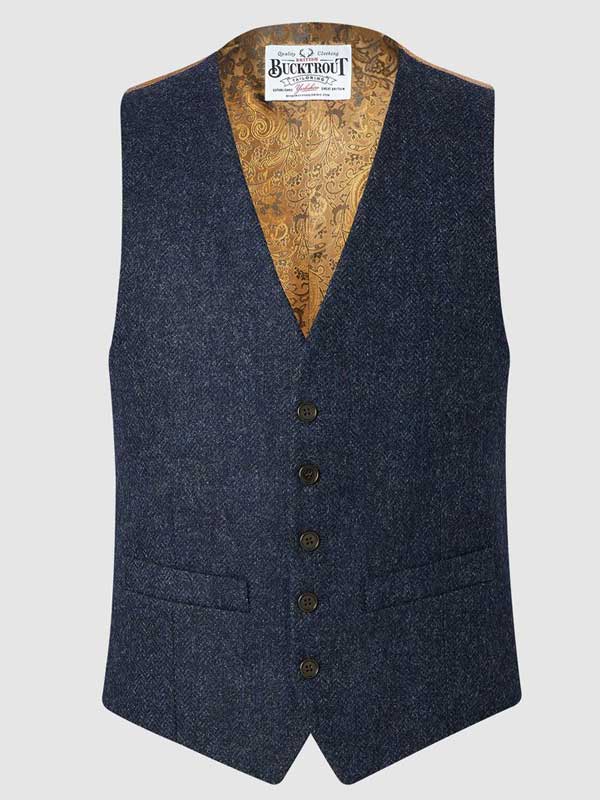 Tweed Anzüge Dunkelblau Yorkshire Tweed
