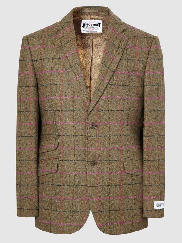 Tweed Sakko Grün/Rosa Yorkshire Tweed