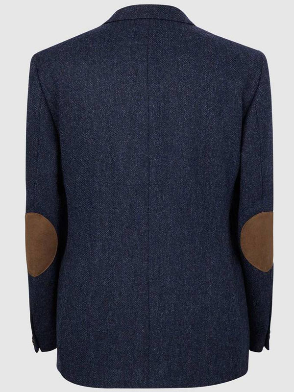 Tweed Sakko Dunkelblau Yorkshire Tweed