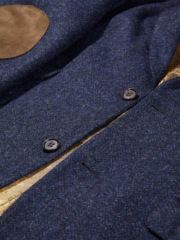 Tweed Sakko Dunkelblau Yorkshire Tweed