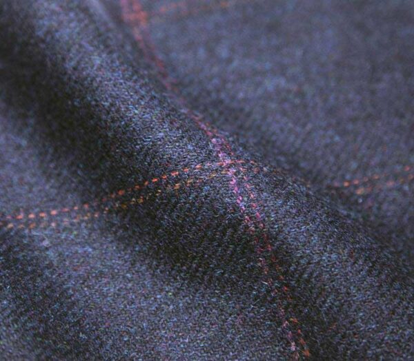 Tweed Anzüge Dunkelblau Mit Rosa Überfenster Yorkshire Tweed