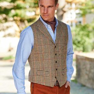 Harris Tweed Vestje met revers 625