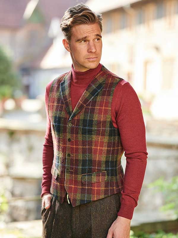 Harris Tweed Vestje met revers 655