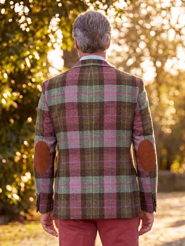 Harris Tweed Sakko ''London'' In Tartan Check