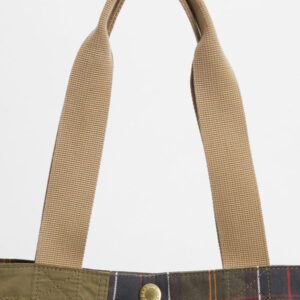 Barbour Tote Bag Transport Patchwork Olive