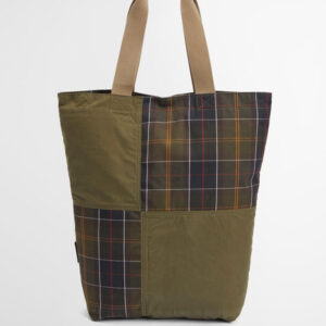 Barbour Tote Bag Transport Patchwork Olive