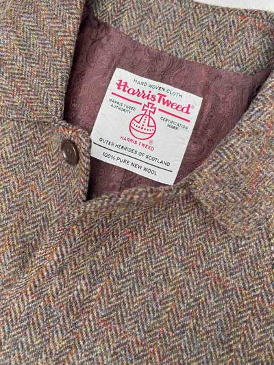 Harris Tweed Raglan-Mantel, Braun