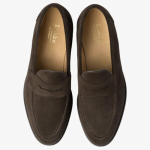 Imperial Choc Brown Suede Saddle Loafer College F fit leather sole