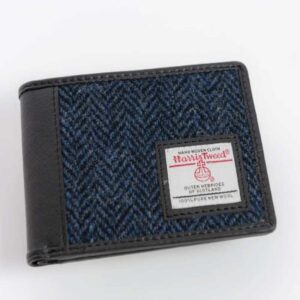 Harris Tweed Bifold Geldbörse in Blau