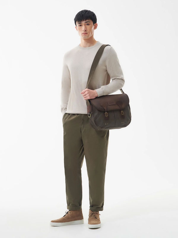 Barbour Tasche Wax Leather Tarras Olive