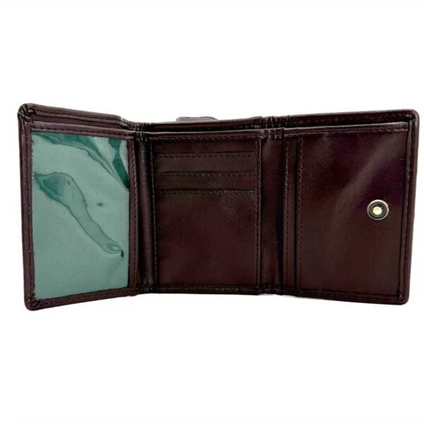 Dreifach gefaltete Handtasche aus Harris Tweed in Country Green