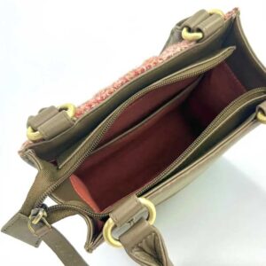 Harris Tweed Quilt Mini Tote Bag in Maple