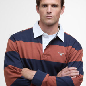 Barbour Rugby Polo Navy Rust