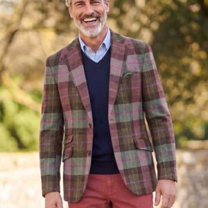 Harris Tweed Sakko ''London'' In Tartan Check