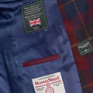 Harris Tweed Sakko ''London'' In Berry Check