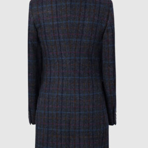 Tori 3/4 Damen Mantel Marineblau Multi Check