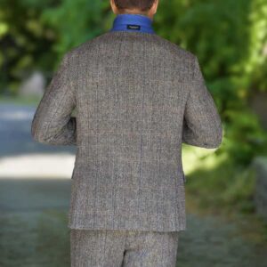 Harris Tweed Sakko ''London'' In Grey Herringbone