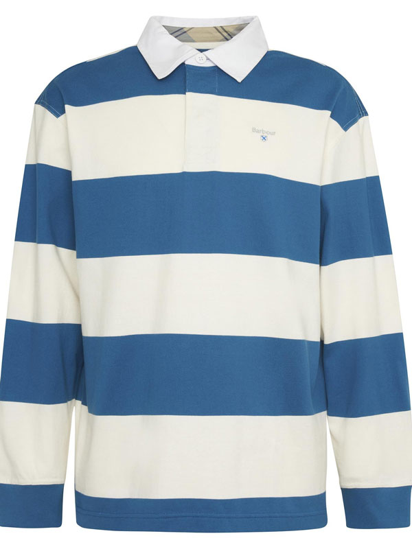 Barbour Rugby Polo Blue White