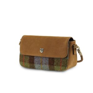 Harris Tweed Clutch, The Caithness, Islander, Kastanienblaues Tartan