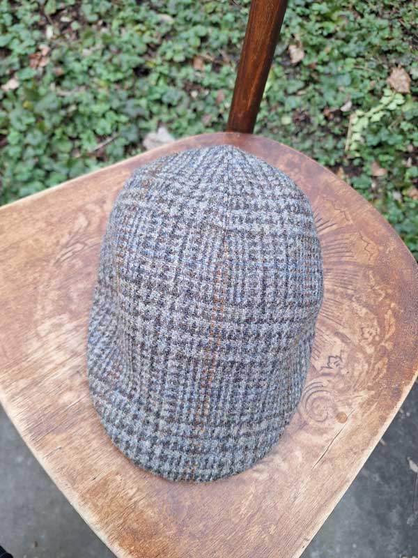 Harris Tweed Flat Cap Henry Greystone Overcheck