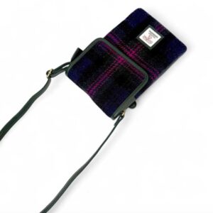 Harris Tweed Mini-Umhängetasche im Baird-Karo-Muster