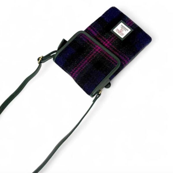 Harris Tweed Mini-Umhängetasche im Baird-Karo-Muster